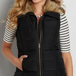 Maurices Puffer Vest with Faux Fur Collar